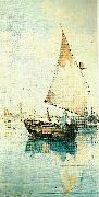 Carl Larsson segelekor vid sydlandsk stad oil painting reproduction